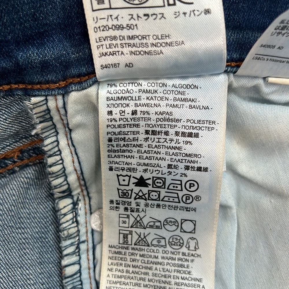 LEVI’S crop slimming boot denim blue jeans - Picture 12 of 12